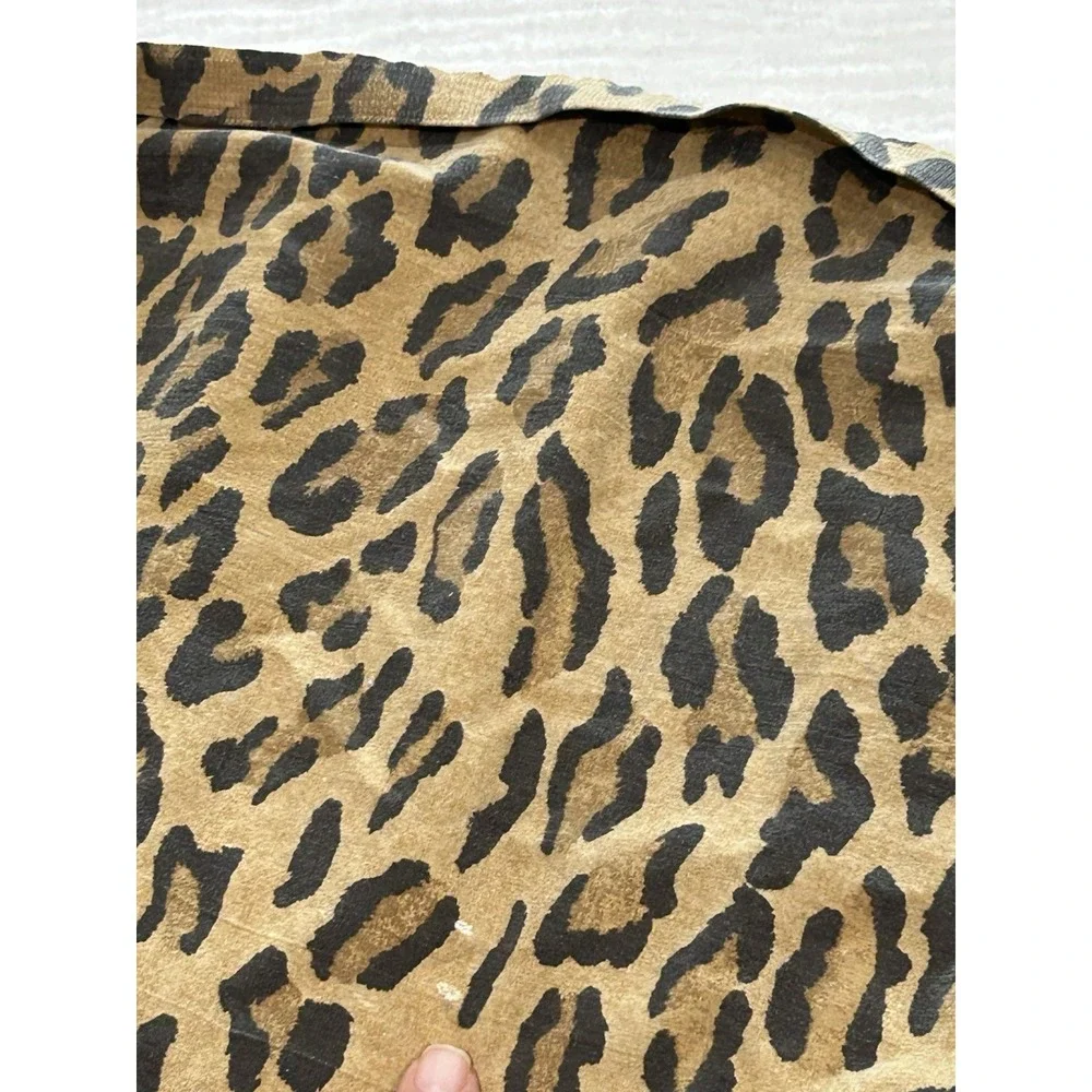 Vintage Ralph Lauren Aragon Leopard King fitted sheet 100% Cotton TLC Condition